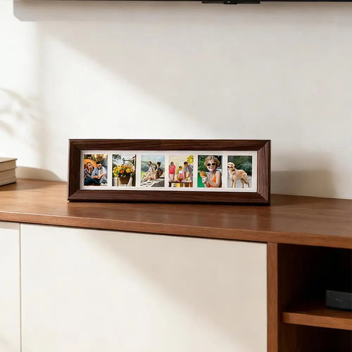 3-inch Frame With 6 Frames Rectangular Photo Frame Home Decoration Ornament Five Individual Picture Slots Anniversary Gift