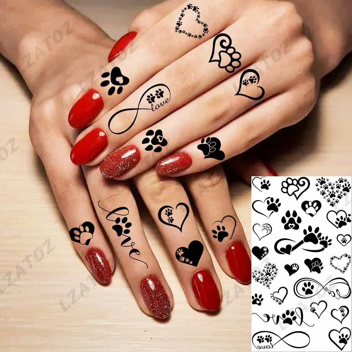 Realistic Eye Flower Temporary Tattoos For Woman Adults Rose Butterfly Tiny Fake Tattoo Sticker 3D Finger Waterproof Tatoos