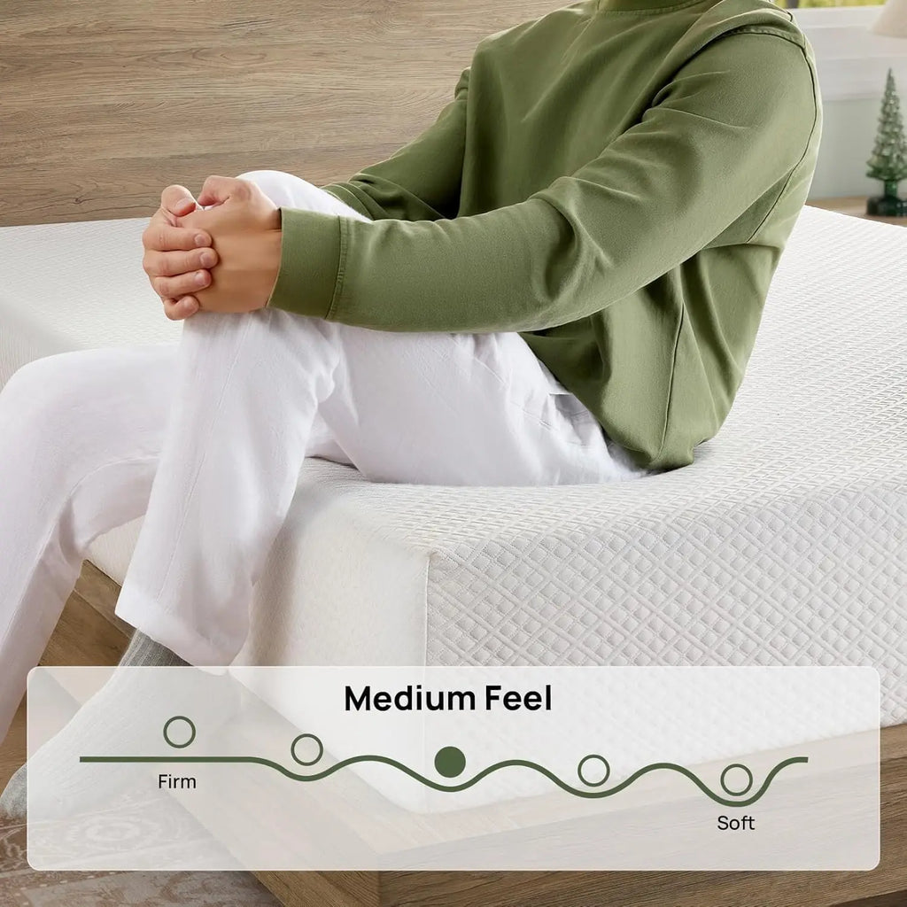 Twin Size Mattress 6 Inch Gel Memory Foam Mattress in a Box Fiberglass Free Breathable for Cooler Sleep Supportive Pressure Reli