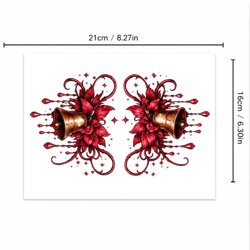 Newest Sexy Octopus Temporary Tattoo Sticker for Women, Purple Tentacle Body Art, Hip Butt Fake Tattoos, Waterproof Easy Apply