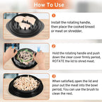 Large Chicken Breast Shredder Tool Visible Lid Meat Grinder For Chopping Chicken Beef  Cabbage Vegetables Rotating Kitchen Tool
