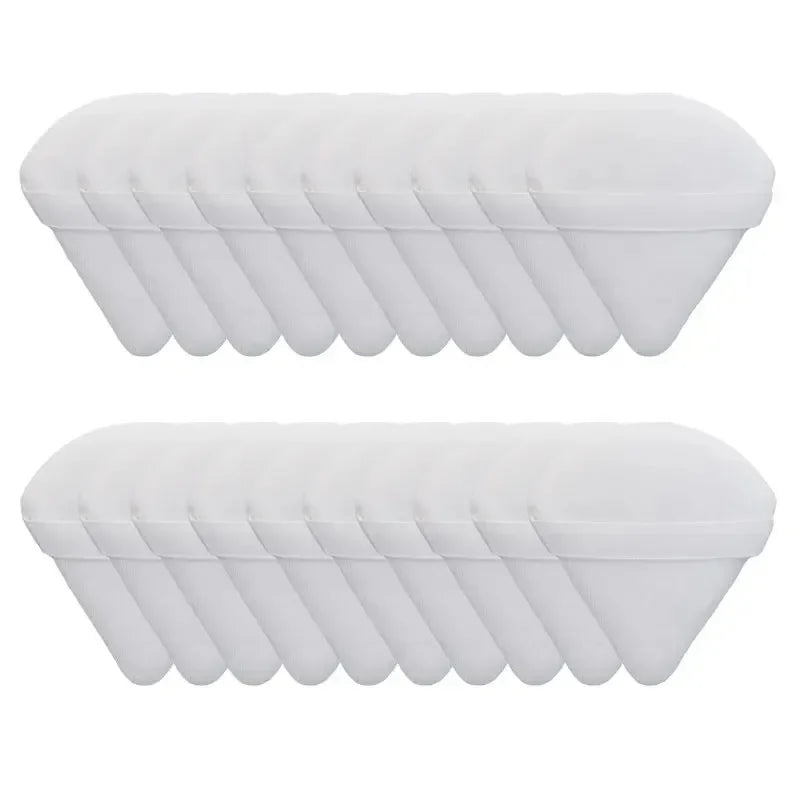2/5/10/20Pcs Triangle Velvet Powder Puff Pizza Flours Mini Face Makeup sponge Cosmetics Washable Lightweight Makeup Tool