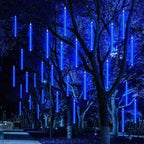 USB Meteor Shower LED String Lights 30CM/50CM 8Tube Holiday Patio Waterproof Fairy Garden Decor Outdoor Street Garland Christmas