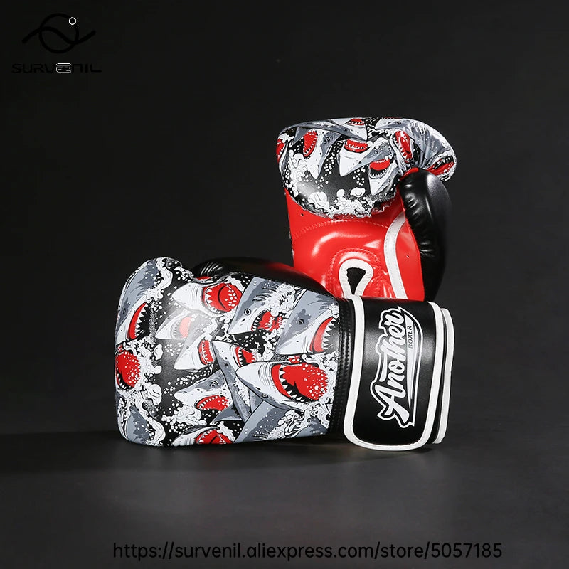 Kick Boxing Gloves 10/12/14oz/16oz PU Leather Professional Muay Thai MMA Kickboxing Glove Silver Sandbag Punch Training Gear