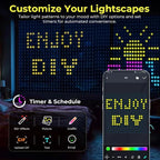 1/2PCS Smart LED Curtain Lights LED Fairy Lights App Control Music Sync DIY Pattern Waterproof for Indoor Outdoor Party Decor
