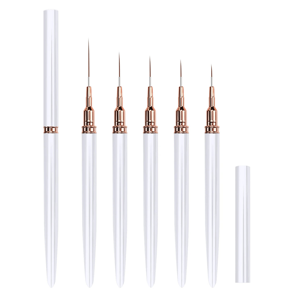 5pcs Professional Nail Art Liners Striping Brushes Tool Ultra-thin Line Detail Drawing Painting Brushes Manicure Pen Tools