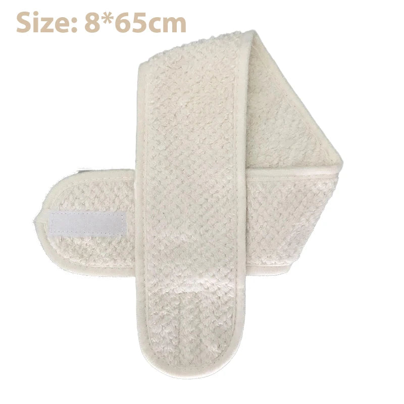 Adjustable Makeup Headband Soft Fleece Face Wash Towel Bath Spa Facial Hairband Skincare Beauty Head Wrap Accessory