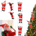 Christmas Decoration Santa Claus Climbing Ladder Ornament for Xmas Tree Home Decoration Hanging Doll Navidad New Year Gift Favor