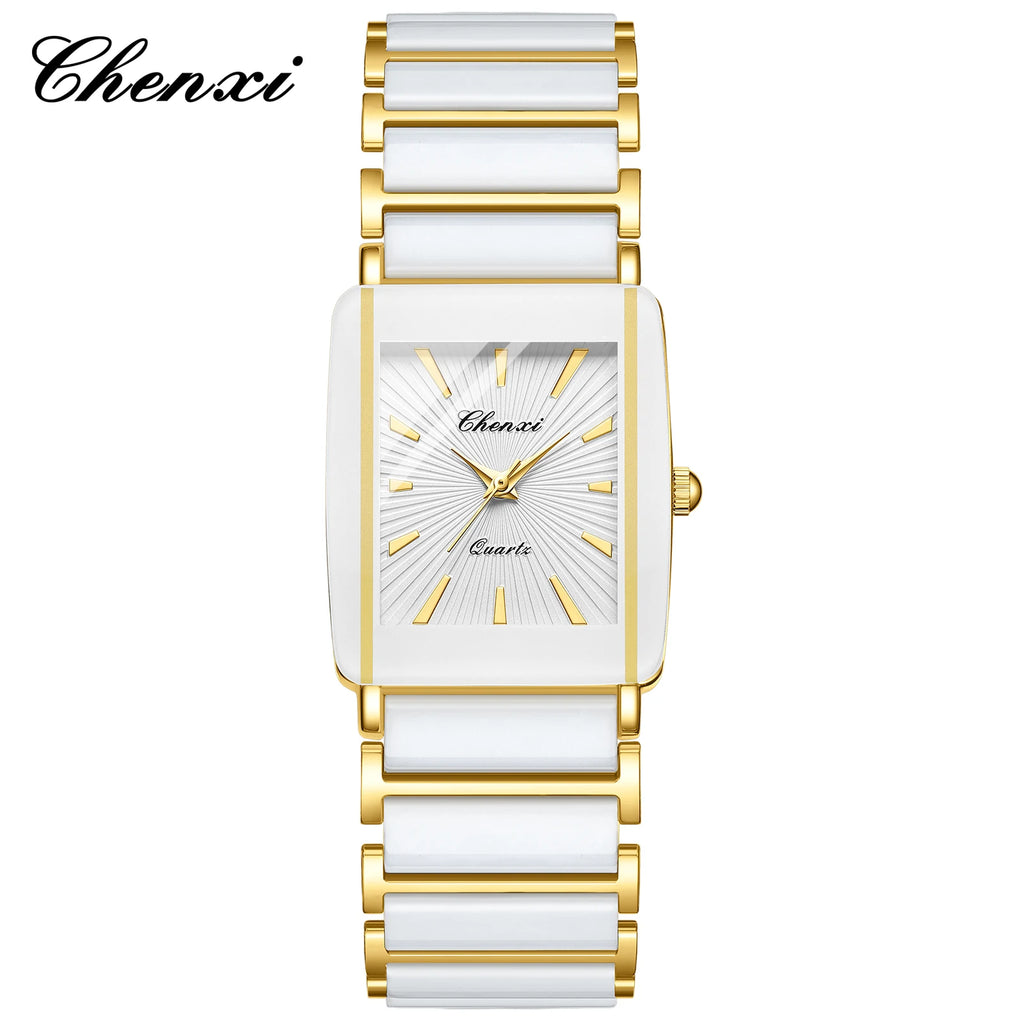 CHENXI Fashion Luxury Couple Watches Top Brand Men Women Quartz Wristwatch Lover Waterproof Stainless Steel Valentine Gift