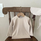 2026 Spring Newborn Baby Boys Girls Cotton T-shirt Clothes Toddler Crewneck Long Sleeve Solid Casual Autumn Tops Tees 3-36Months