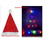 Christmas Hat Merry Christmas LED Light Hat New Year Ligthed Hat Red Santa Claus Hat for Kids Adult Xmas Gift Christmas decor