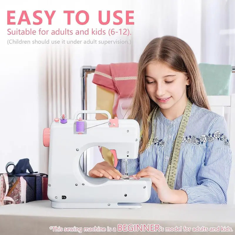 Electric Sewing Machine, Suitable for Beginners, Built-in 12 Stitches, Used for Manual Repair, Light and Fast Repair of Fabrics.