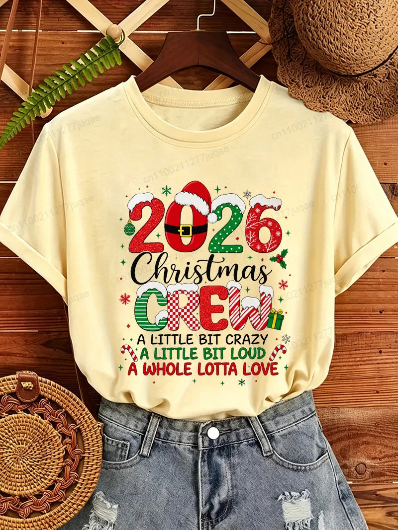 2026 Family Christmas Crew Matching T‑Shirt Making Memories Together Funny Xmas Graphic Tee Family Holiday Party Gift Tops