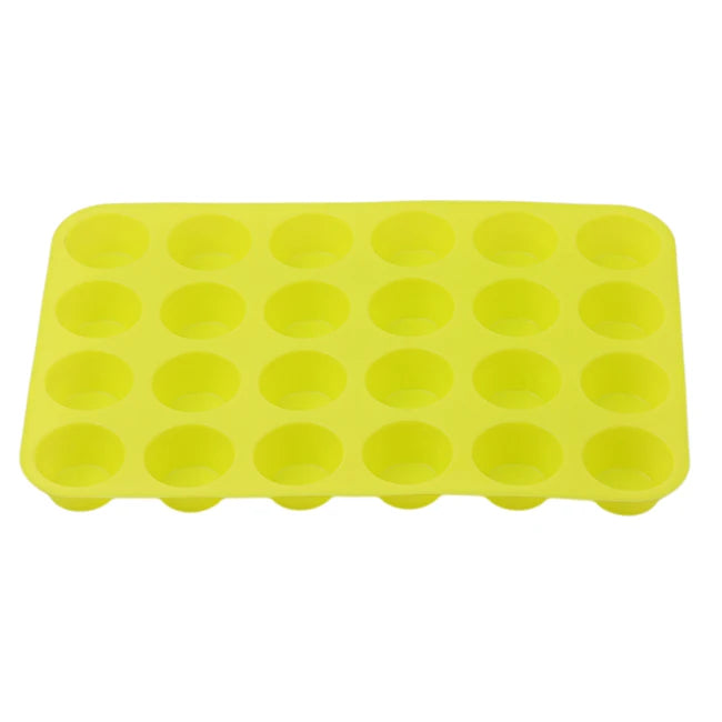24-Hole Cake Mold Silicone Soap Cookies Cupcake Bakeware Pan Tray Mould Home Mini Muffin Cup 3D Non-stick Jelly&Candy Mold