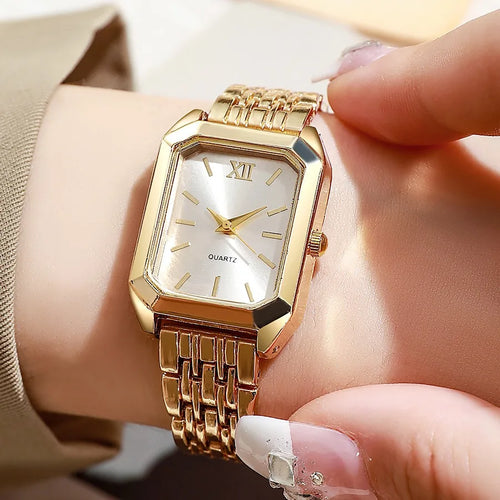 2pcs/set Luxury Women's Quartz Watch with LOVE Bracelet Watch Set Fashion Alloy Band Business Ladies Watches Female Clock Gifts
