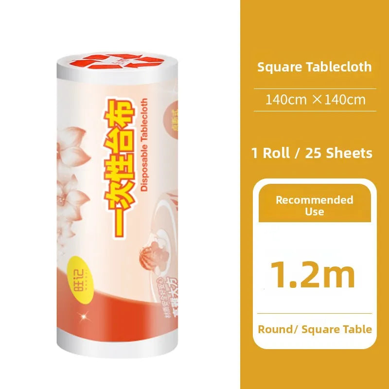 Disposable Plastic Tablecloth Thiened Waterproof Transparent Small Dining Cloth Home Use round Rectangle Square Tablecloth