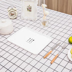 Plastic PVC Rectangula Grid Printed Tablecloth Waterproof Oilproof Kitchen Dining Table Colth Cover Mat Oilcloth Antifouling