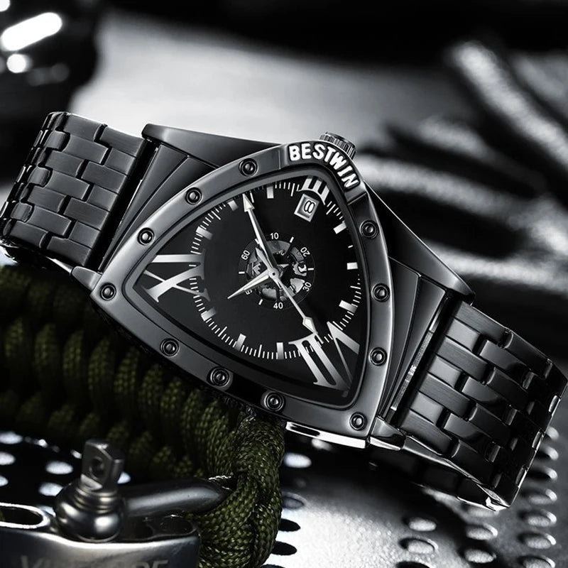 Men Watches Unique Design Top Brand Luxury Men's Wrist Watches Quartz Wristwatch Fashion Male Clock Stainless Steel Band