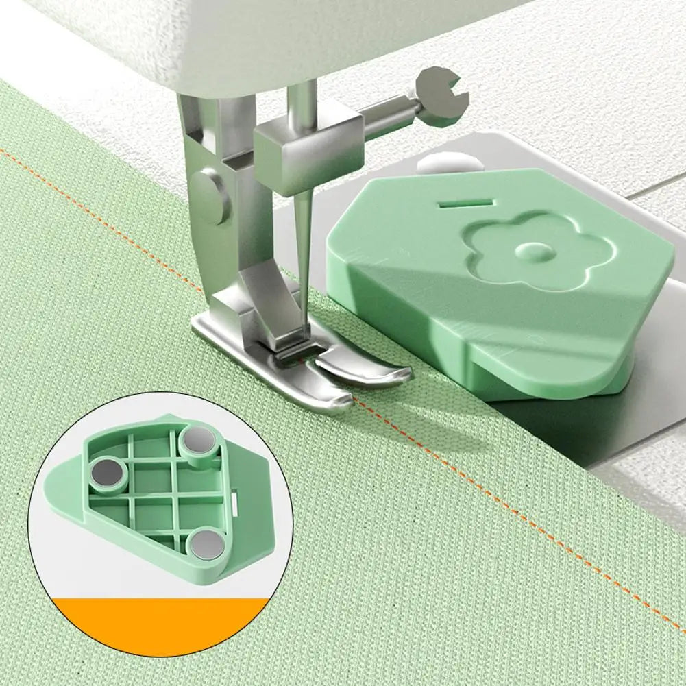 Magnetic Seam Guide for Sewing Machine, Polygonal Multifucntional Seam Guide Hem Guide with Scale Universal Sewing Accessories