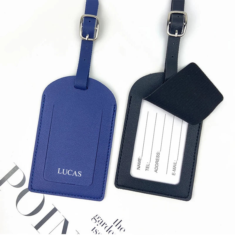 Travel Engrave Initials Luxury Luggage Tag Holiday Business Trip Suitcase Label Handbag Charm Custom Name Wholesale Wedding Gift