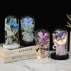Valentine's Day Gift for Girlfriend Eternal Rose LED Light Flower Luminous Decoration Wedding Decor Creative Mother's Gifts