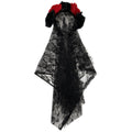Halloween Costume Girl Fancy Skeleton Rose Print Dress Halloween Ghost Bride Vampire Cosplay Dress Kids Carnival Party Clothes