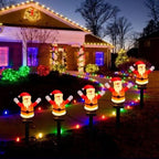 5PCS Solar Garden Stake Lights Outdoor Waterproof, LED Pathway Lawn Lamp Auto On/Off, Christmas Holiday Yard Decor for Walkway