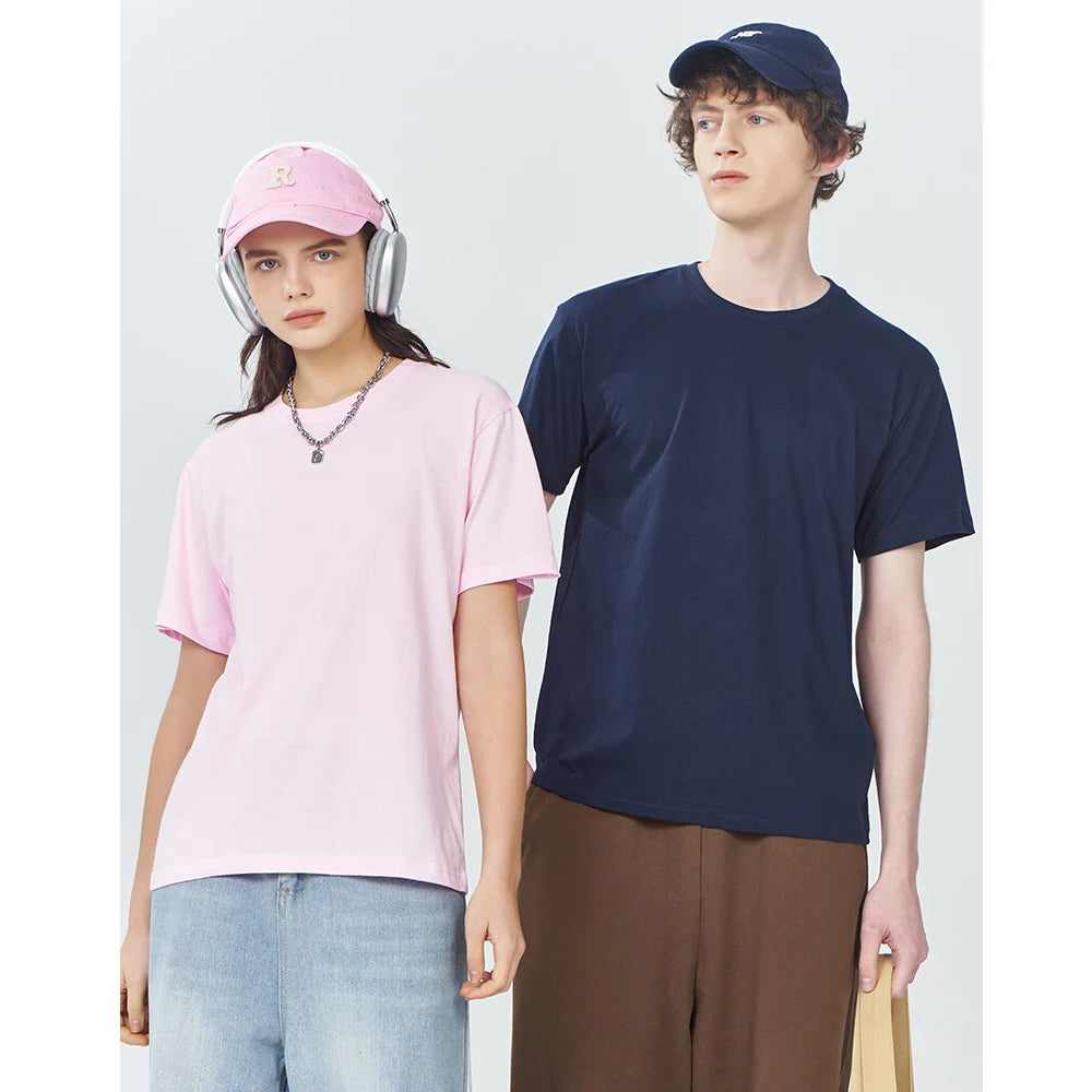 Free printing 180Gsm 100% Cotton Short Sleeve Tops Tee  Custom Order Choice Yourself Unisex O-Neck Men T-Shirt Plus Size S-6XL
