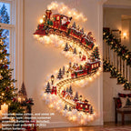 Christmas Magic Trail Wall Light, LED Cascading Holiday Decor,Warm White Glow, Space-Saving Wall Decor, Easy Wall Placement