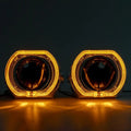 2.5 Inch 8.0 Bi Xenon Projector Lens With DRL LED Angel Eyes Shrouds Car Assembly Kit For Car Headlight H1 H4 H7 Model