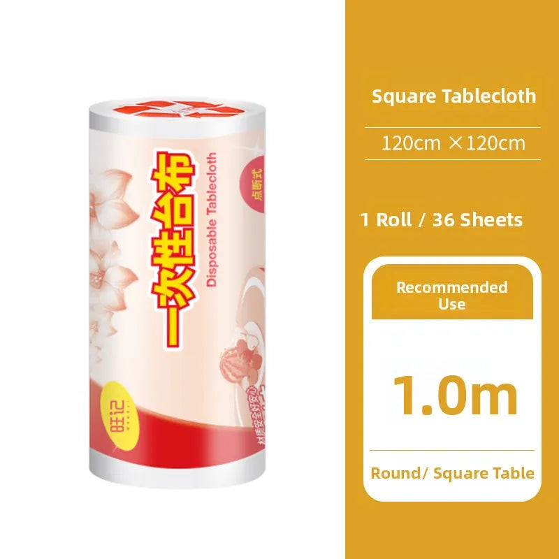 Disposable Plastic Tablecloth Thiened Waterproof Transparent Small Dining Cloth Home Use round Rectangle Square Tablecloth