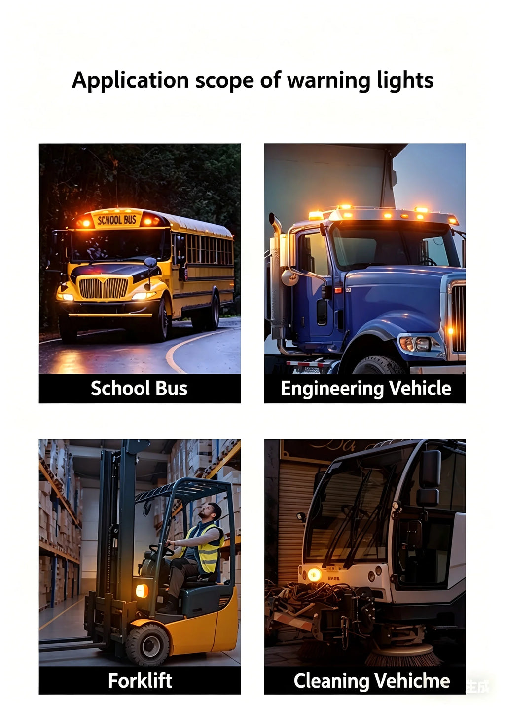 Led Car Emergency Light Flashing Light Magnetic Induction Road Accident Light Portable Strobe Warning Light