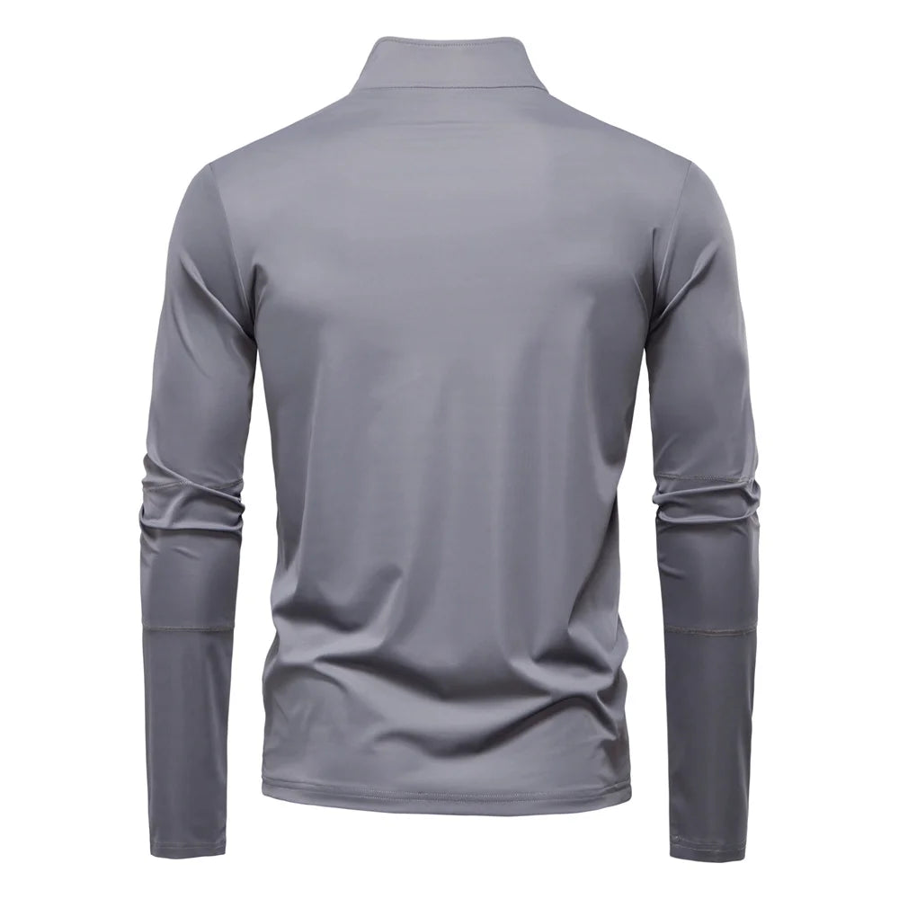 AIOPESON 2025 Men's Spring Lightweight Breathable UV Protection Sun Shirt for Outdoor Activities Male T Shirt