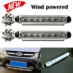 1/2Pcs Car LED DayTime Running Light Wind Powered LED Floodlights Auxiliary Lighting Motorcycle Lamp Automobile Day Headlight