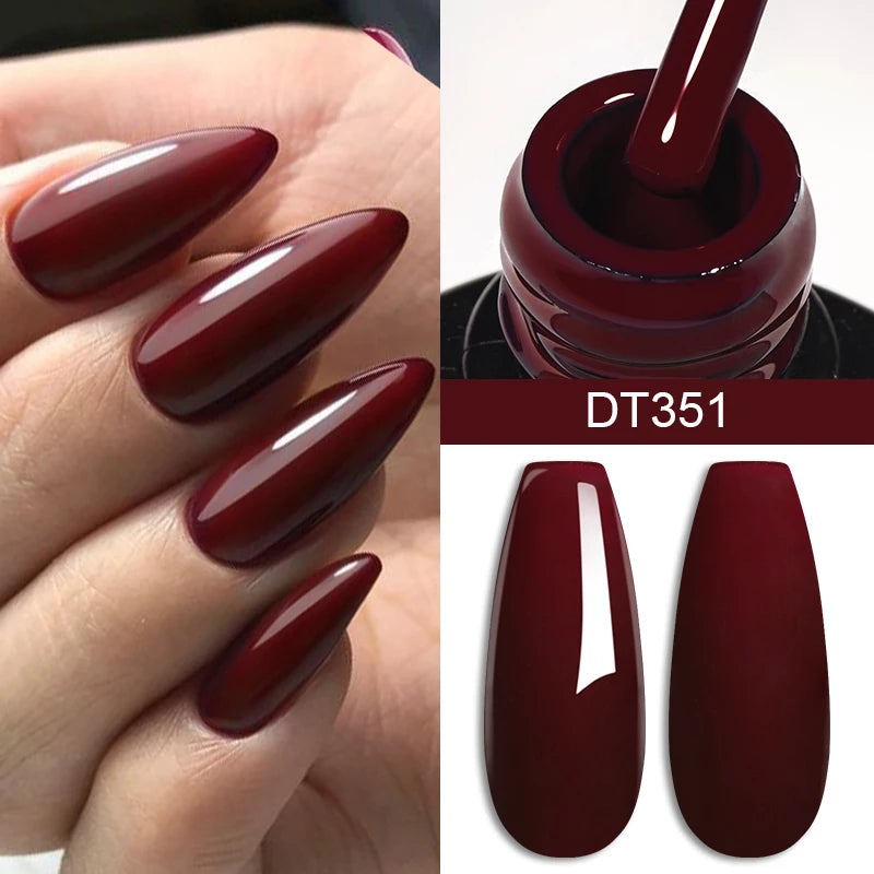 7ml Coffee Brown Gel Nail Polish Autumn Winter Nail Art Gel Varnish Semi Permanent Nail Supplies DIY Manicure Hallowee Nails