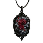 Gothic Glass Pendant Necklace for Women Sun Moon Punk Style Charm Necklace Vintage Cameo Rope Chain Witch Accessories