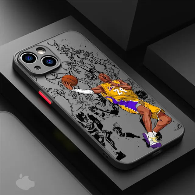 Cute Basketball Star Phone Case for iPhone 15 16 Pro Max 14 Plus 11 12 13 Pro Max SE 7 14 8 Pro XR XS X 15Pro 12 Mini