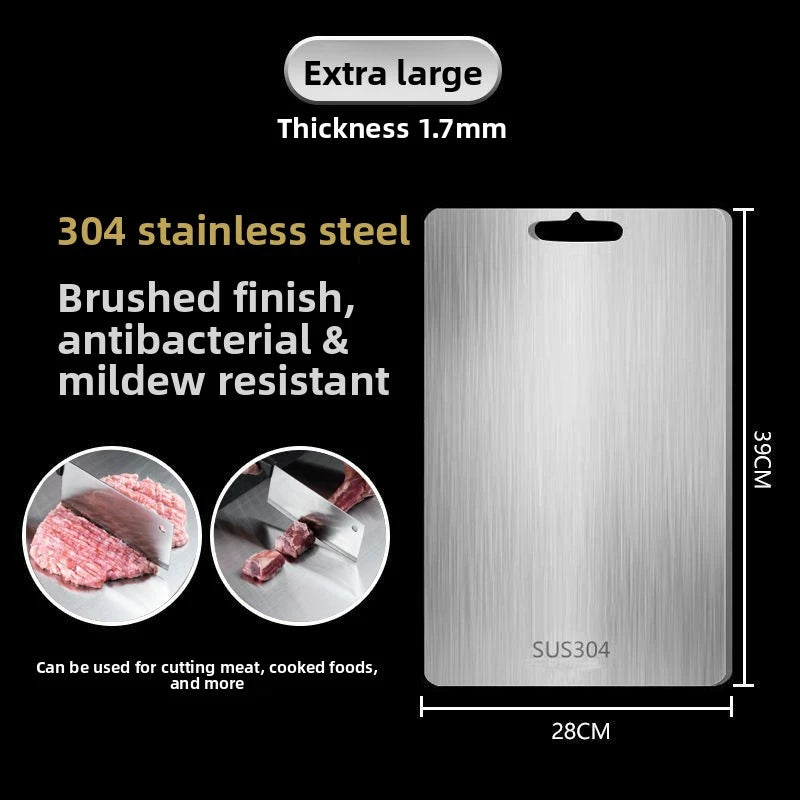 304 Stainless Steel Thickened Cutting Board Antibacterial Mildew-proof Kneading Dough Board Kitchen Fruit vegetable