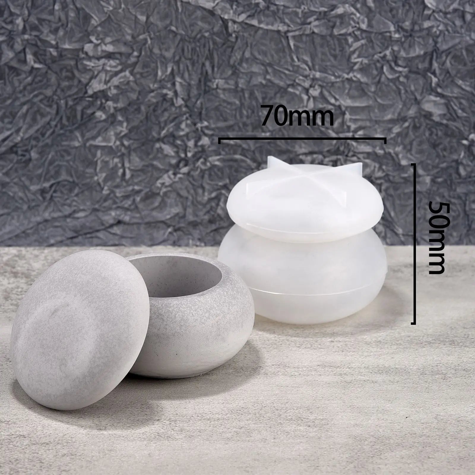 Silicone Mold For Cement With Lid Handmade Container Jars Box Resin Epoxy Mold Storage Box For DIY Jewelry Making Crafts