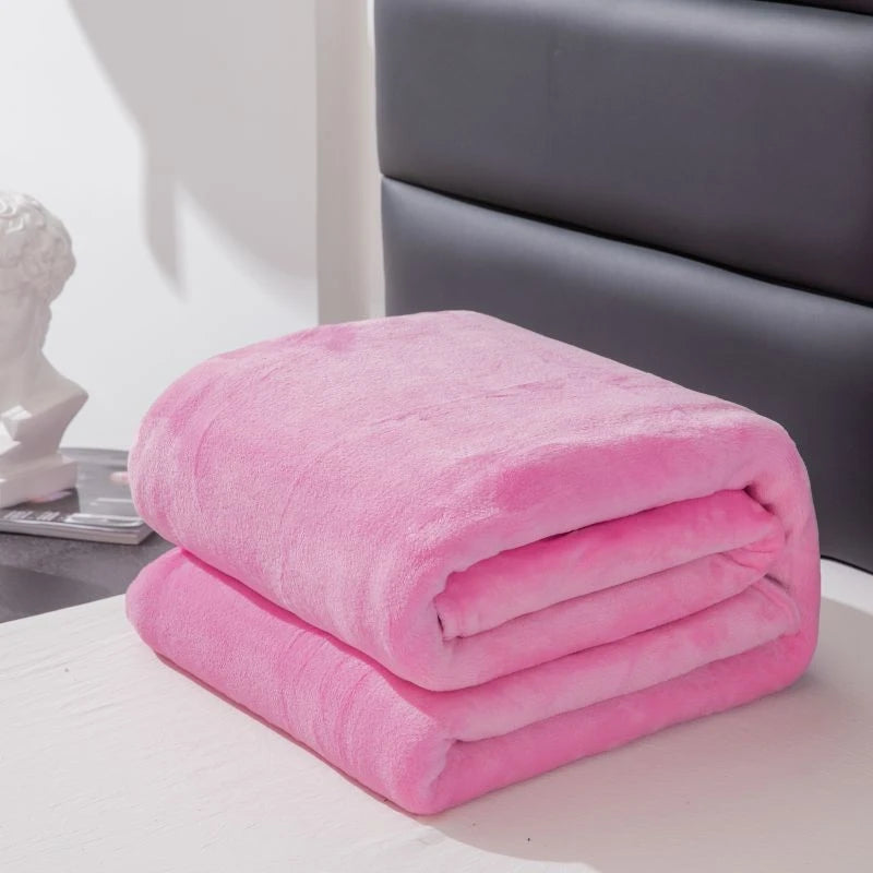 Flannel Blanket - High-weight Multi-functional Soft Blanket with Skin-friendly Texture and Multiple Color Options Available