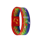 Rainbow Bracelet For Women Men Musical Notes Elastic Sports Wristband Fashion Bangles Jewelry Accessories Gifts