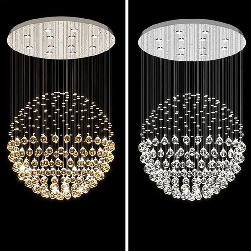 Luxury Crystal Chandeliers Living Room Lights Żyrandol Hanging Ceiling Lamp Pendant Light Home Decor Lighting Lamps Lustre Led