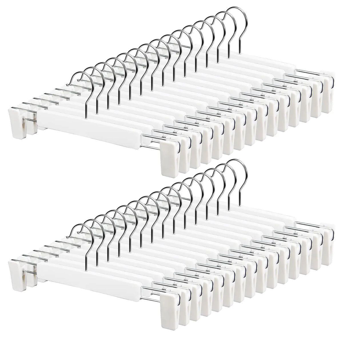 Pants Hangers with Adjustable Non-Slip Clips Anti-Rust Hanging Hook for Trouser,Skirts,Jeans,Clothes Hangers
