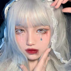 DIY white eyelashes manga Cosplay Feather Lashes full strips False Eyelashes Natural Thin Band Little Devil Eyelashes cos makeup