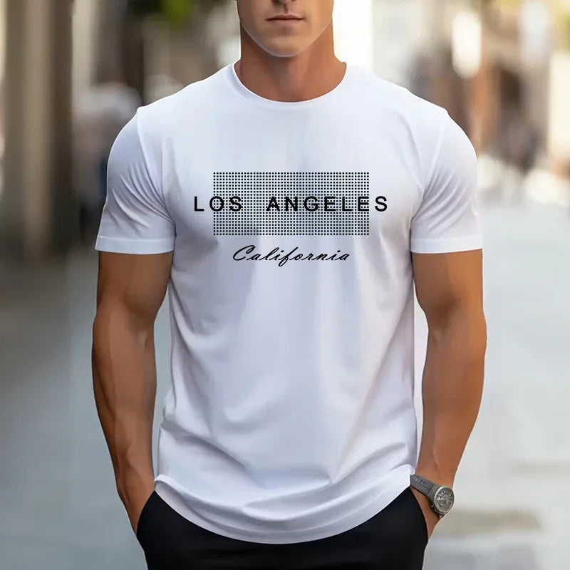 2026 Summer New Men's T-shirt High Quality 100% Cotton Pure Color Tees Urban Casual Fashion Short Sleeve O-neck Top Streetwear