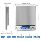 Digital Kitchen Scale Stainless Steel Food Scale with LCD Display for Precise Weighing of Cooking Ingredients Diet