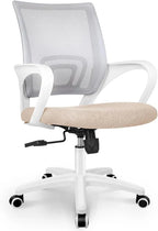 Black Mesh Gaming Office Chair Mid Back Lumbar Support Adjustable Height Swivel For Home Computer Desk Task