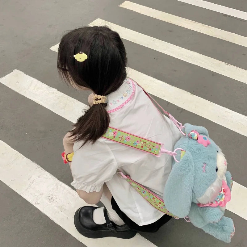 Embroidery Shirts Women Lovely Age-reducing Summer New Students Puff Sleeve Popular Korean Style Loose All-match Casual Graceful