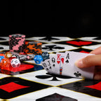 3 pcs Casino Poker Themed Party Tablecloths Poker Plastic Disposable Table Cover for Picnic Birthday 54 x 108 Inches