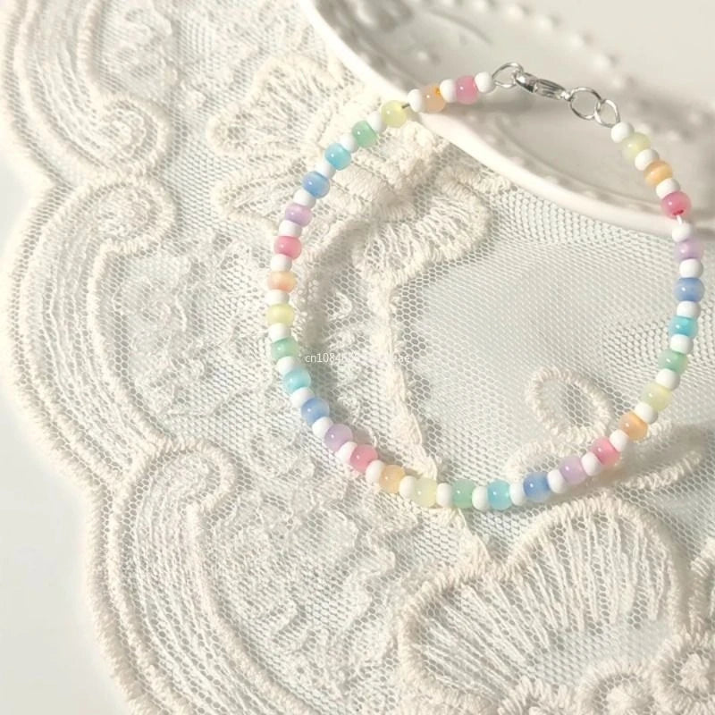 1Pcs Bohemian Style Bracelet Colorful Beaded Bracelet for Women Girls Simple Sweet Versatile Bracelet Jewelry Accessories Gifts